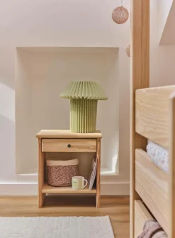 Tables De Chevet|Tables De Chevet>Camif Table de chevet 1 tiroir bois massif Iris - - Poignées Noir Brut