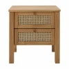 Tables De Chevet|Tables De Chevet>Camif Table de chevet 2 tiroirs chêne massif Capucine