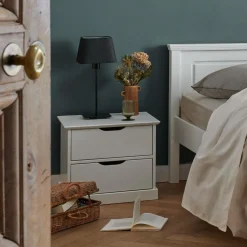 Tables De Chevet|Tables De Chevet></noscript>Camif Table de chevet 2 tirois bois massif Théa