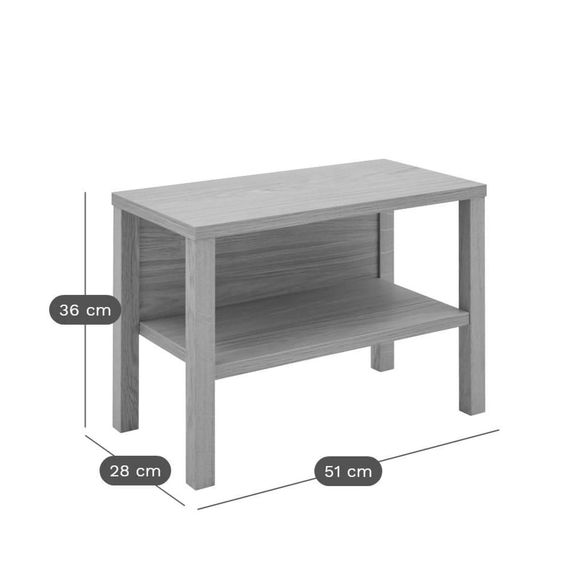 Tables De Chevet|Tables De Chevet>Camif Table de chevet décor bois Simon