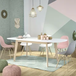 Tables À Manger|Tables>Camif Table rectangulaire extensible Agatha - Blanc