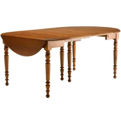 Tables À Manger|Tables>Camif Table ronde à volets diam 115 Léonnie, chêne - 8 allonges