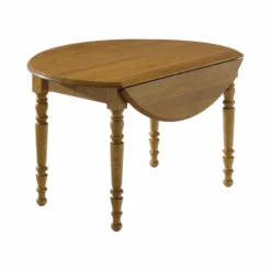 Tables À Manger|Tables></noscript>Camif Table ronde à volets diam 115 Léonnie, chêne - 8 allonges