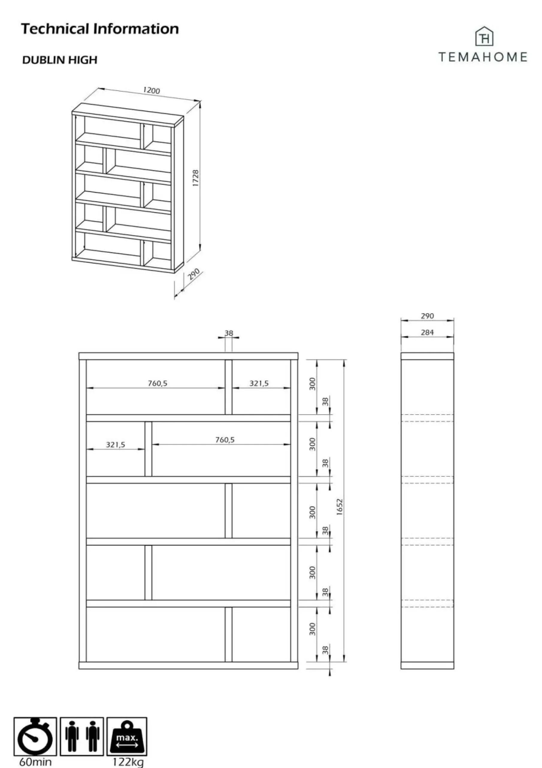 Etagères>Camif Étagère haute Dublin - Blanc