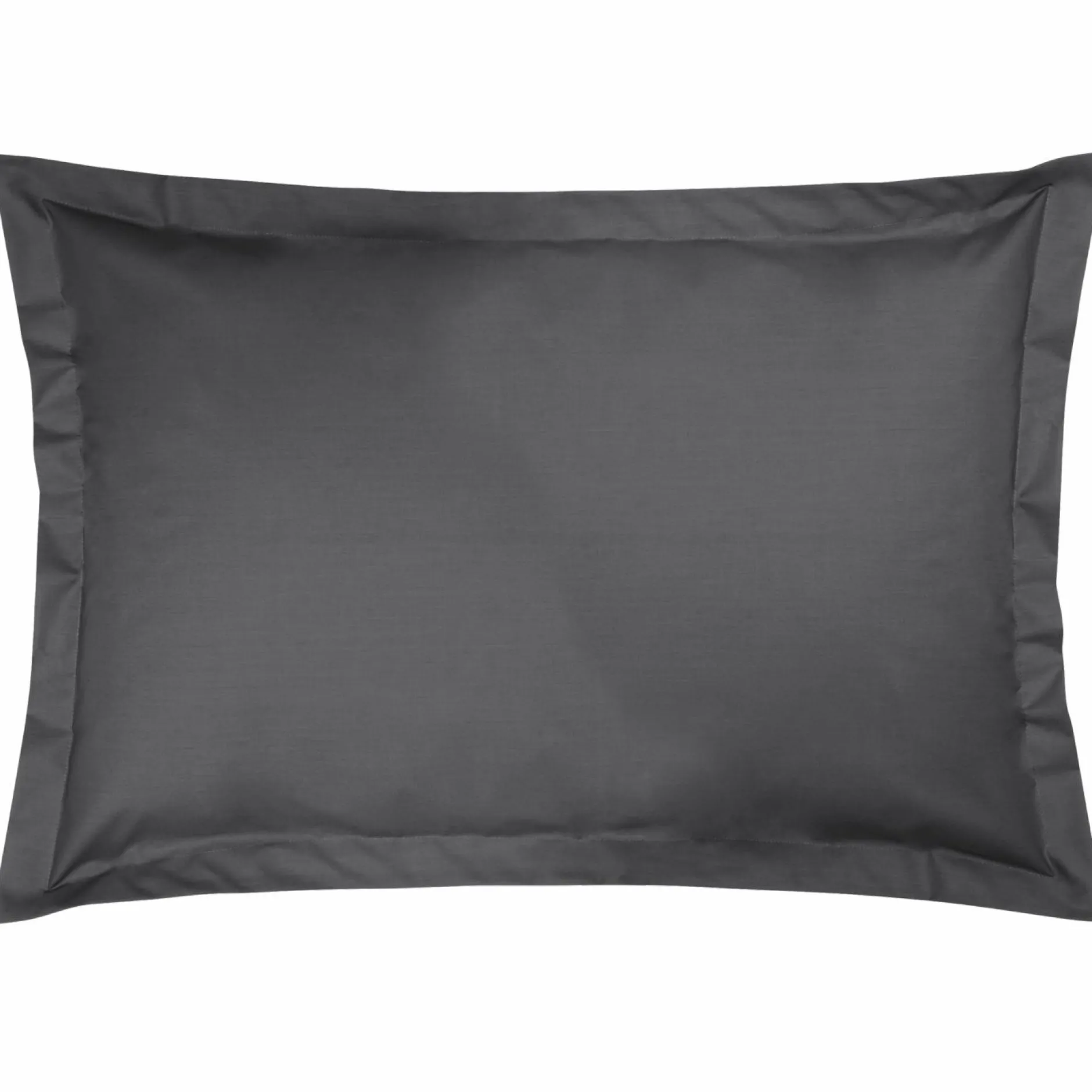 Taies D'Oreiller>Camif Taie coton bio Fil & Sens - - Taie d'oreiller 50 x 75 cm Anthracite