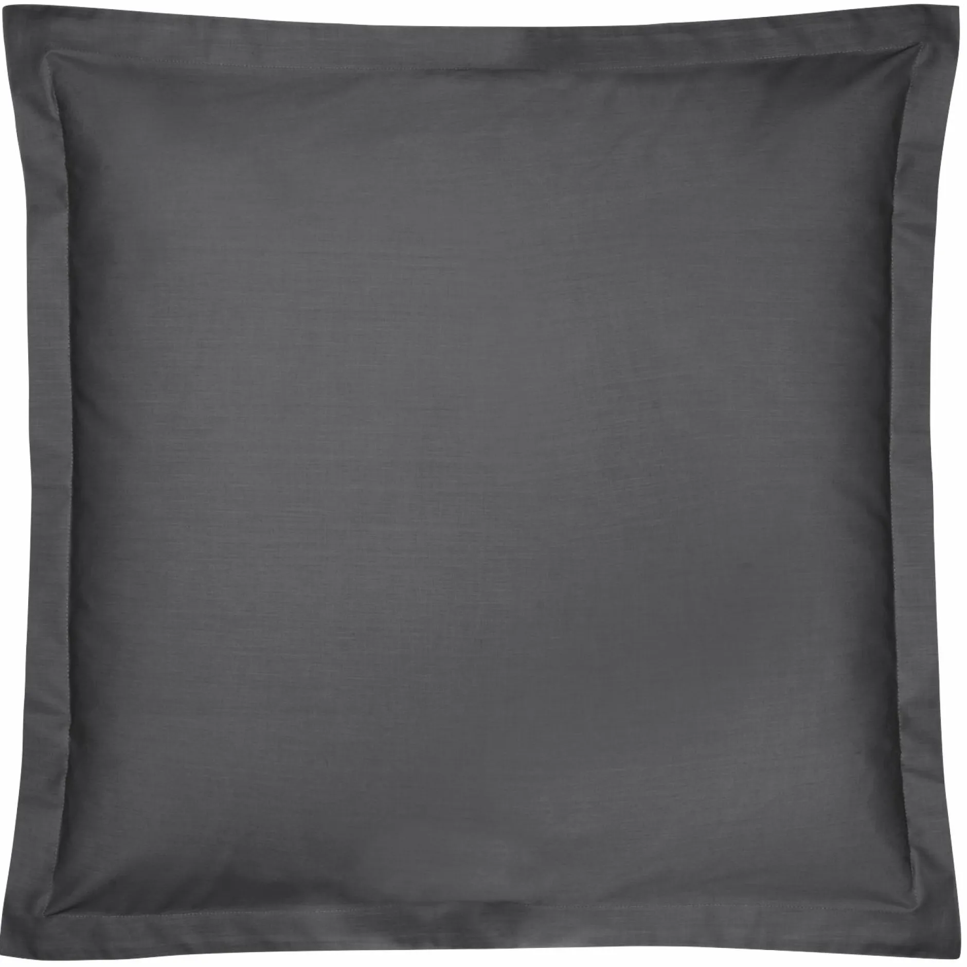 Taies D'Oreiller>Camif Taie coton bio Fil & Sens - - Taie d'oreiller 65 x 65 cm Anthracite