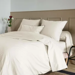 Taies D'Oreiller>Camif Taie d'oreiller coton bio Thaïs - - 65 x 65 cm Dune