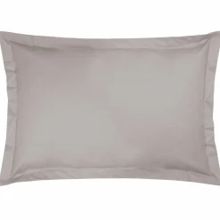 Taies D'Oreiller>Camif Taie d'oreiller coton bio Fil & Sens - - Taie d'oreiller 50 x 75 cm Gris Mastic