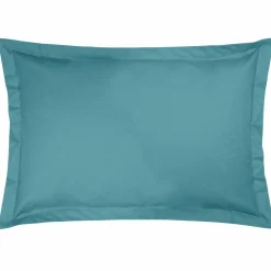 Taies D'Oreiller>Camif Taie d'oreiller coton bio Fil & Sens - - Taie d'oreiller 50 x 75 cm Bleu Lagon