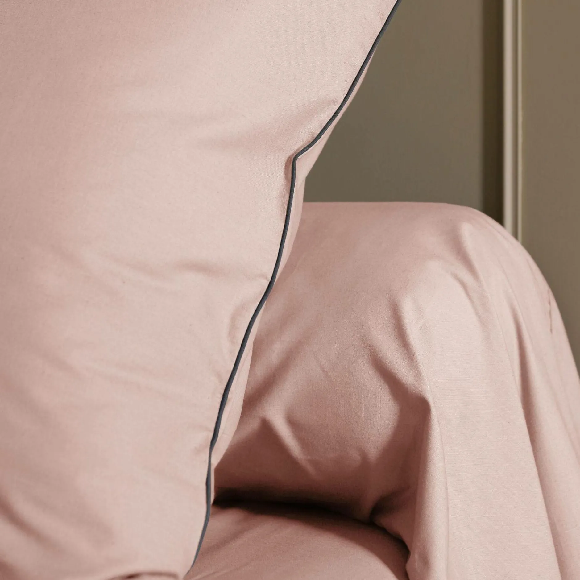 Taies D'Oreiller>Camif Taie d'oreiller coton bio Thaïs - - 50 x 70 cm Blush