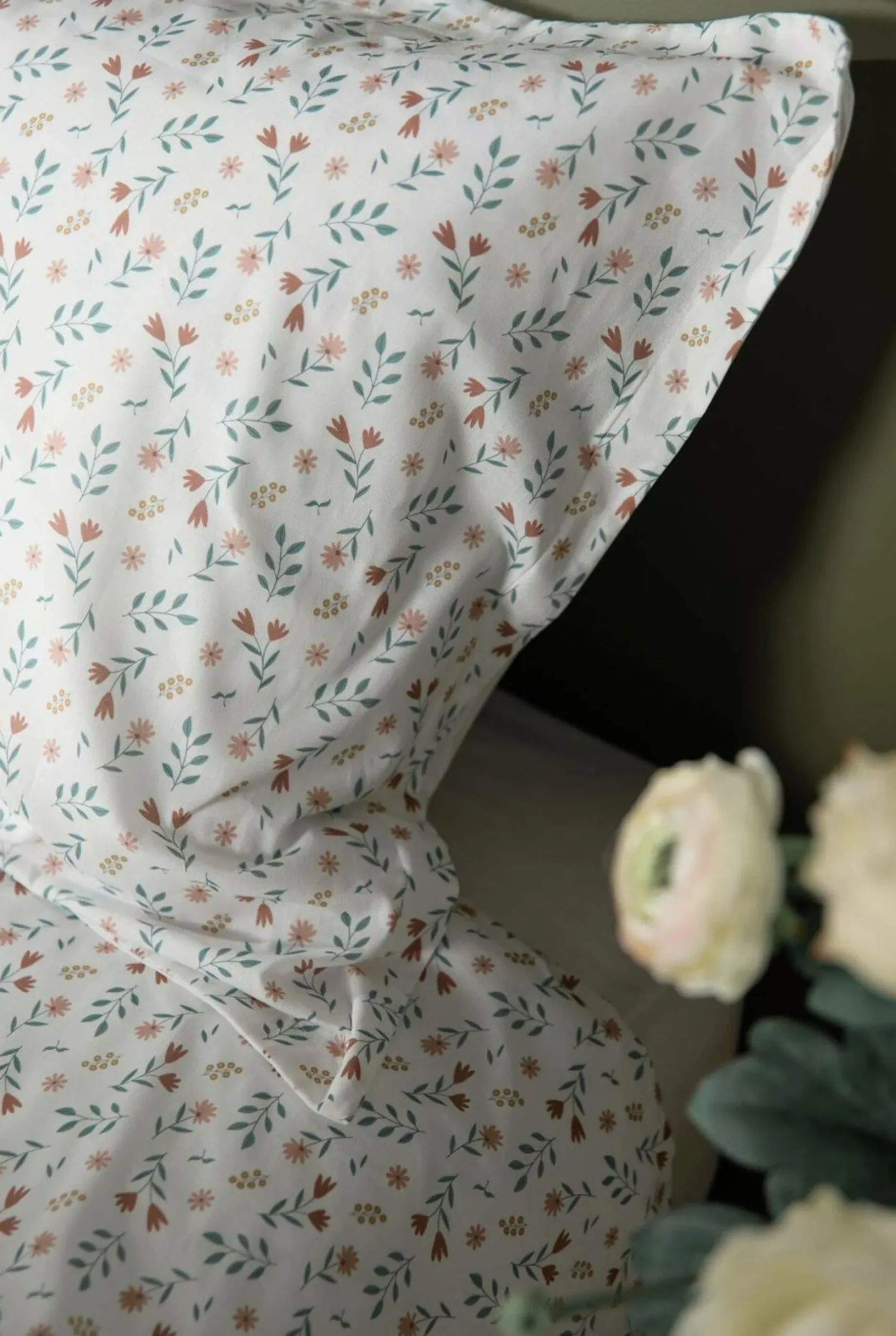 Taies D'Oreiller>Camif Taie d'oreiller coton bio Verlaine - - 65 x 65 cm Blanc