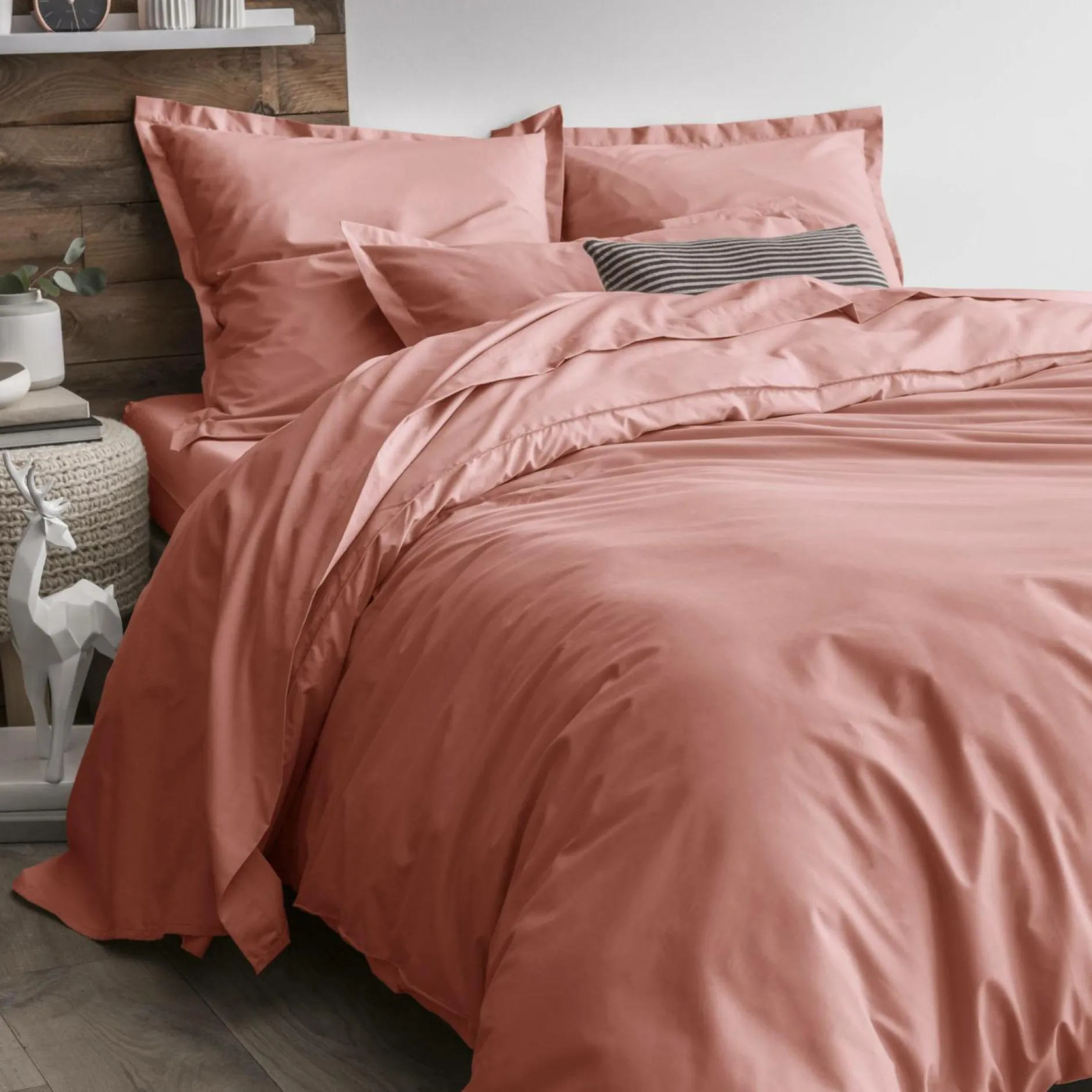 Taies D'Oreiller>Camif Taie d'oreiller coton bio Fil & Sens - - Taie d'oreiller 50 x 75 cm Rose des Sables