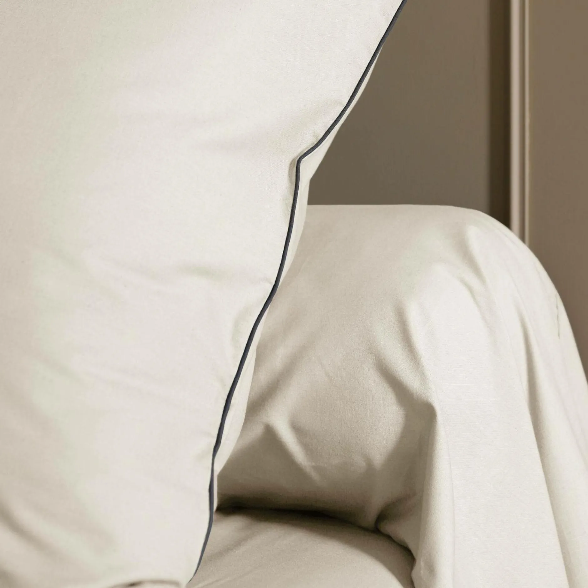 Taies D'Oreiller>Camif Taie d'oreiller coton bio Thaïs - - 50 x 70 cm Dune