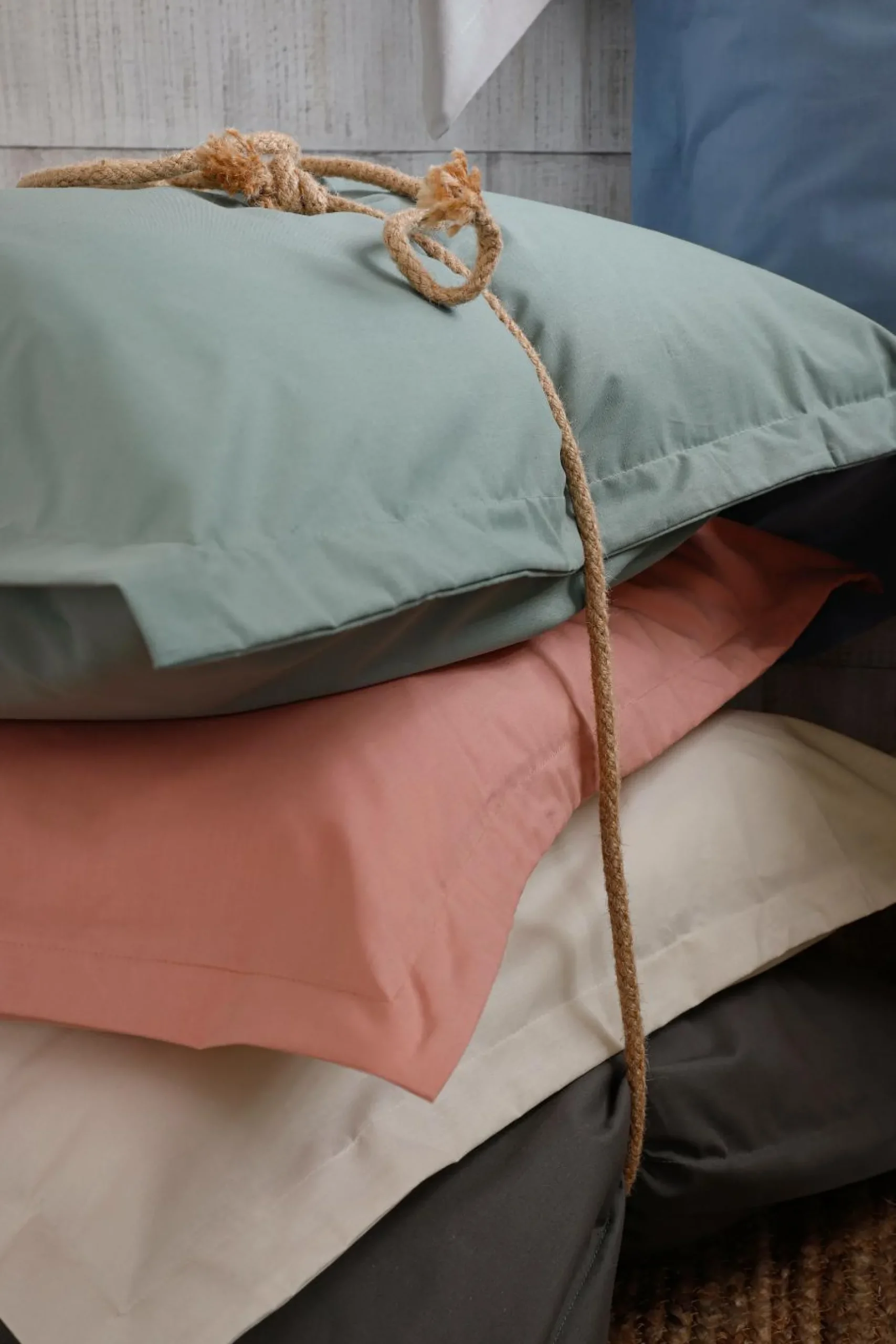 Taies D'Oreiller>Camif Taie d'oreiller coton bio Fil & Sens - - Taie d'oreiller 65 x 65 cm Gris Mastic