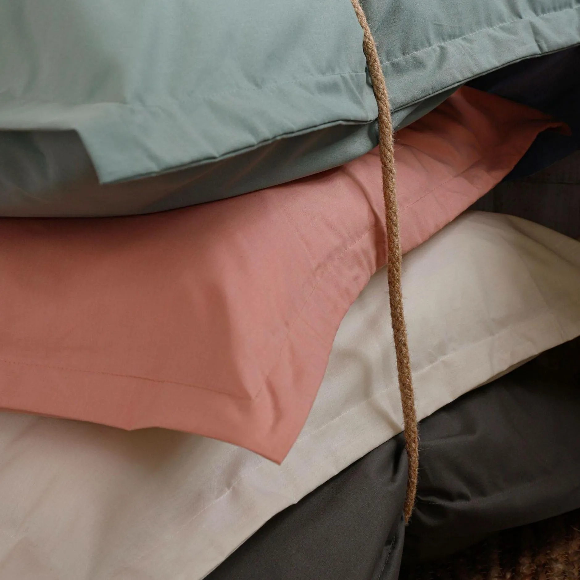 Taies D'Oreiller>Camif Taie d'oreiller coton bio Fil & Sens - - Taie d'oreiller 65 x 65 cm Rose des Sables