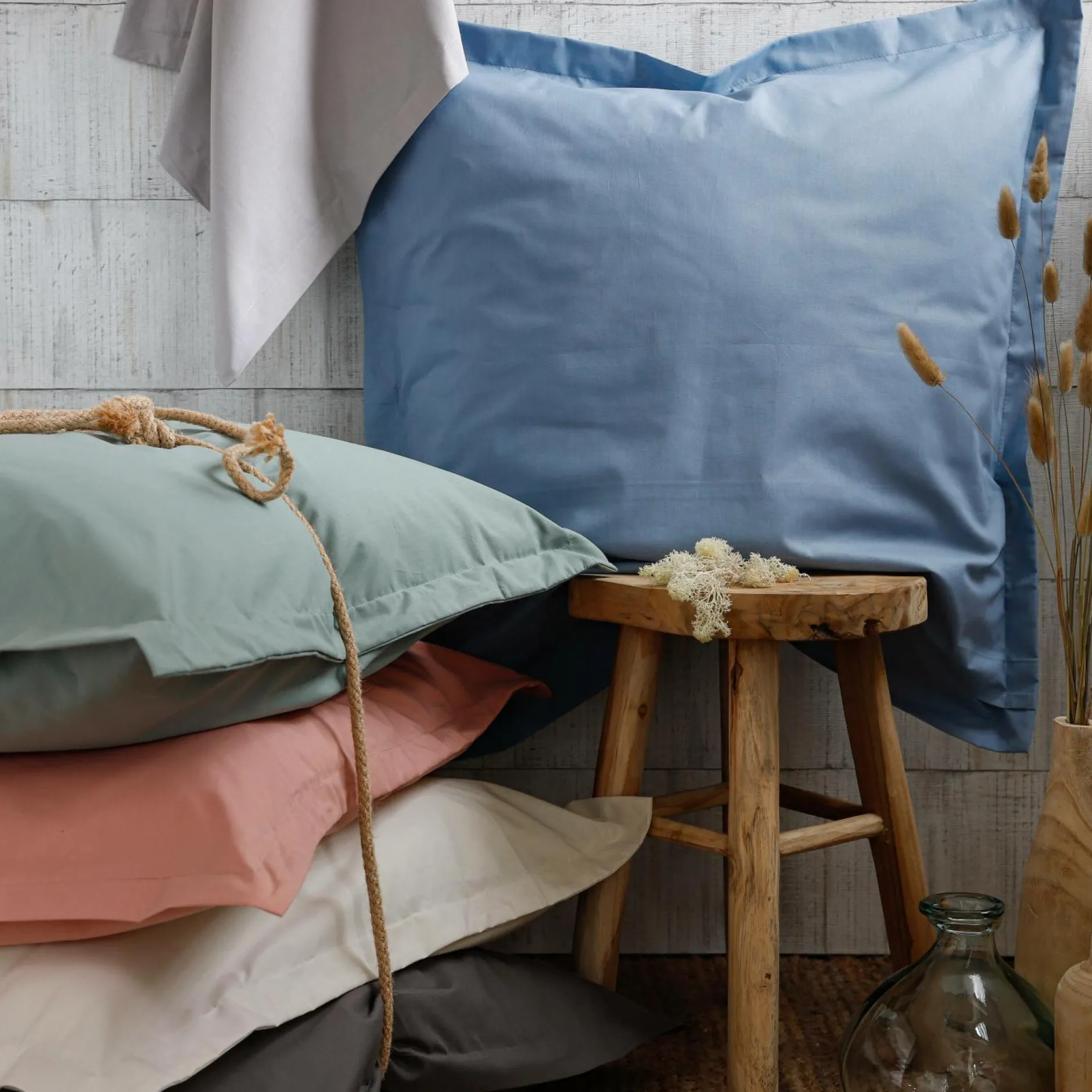 Taies D'Oreiller>Camif Taie d'oreiller coton bio Fil & Sens - - Taie d'oreiller 65 x 65 cm Rose des Sables