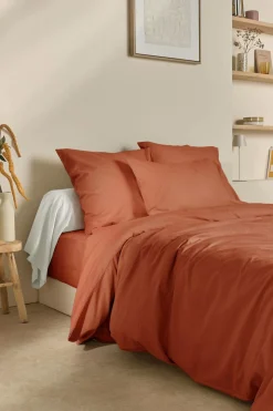 Taies D'Oreiller>Camif Taie d'oreiller coton lin Valentine - - 50 x 70 cm Terracotta