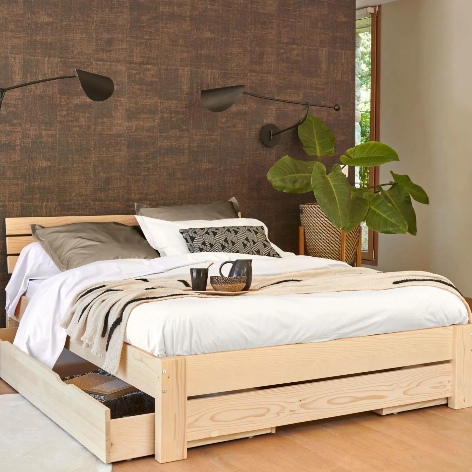 Taies D'Oreiller>Camif Taie d'oreiller percale bio Elise - - Taie d'oreiller 50 x 75 cm Blanc