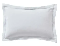 Taies D'Oreiller>Camif Taie d'oreiller volant perforé lin Suzette - - 50 x 75 cm Blanc