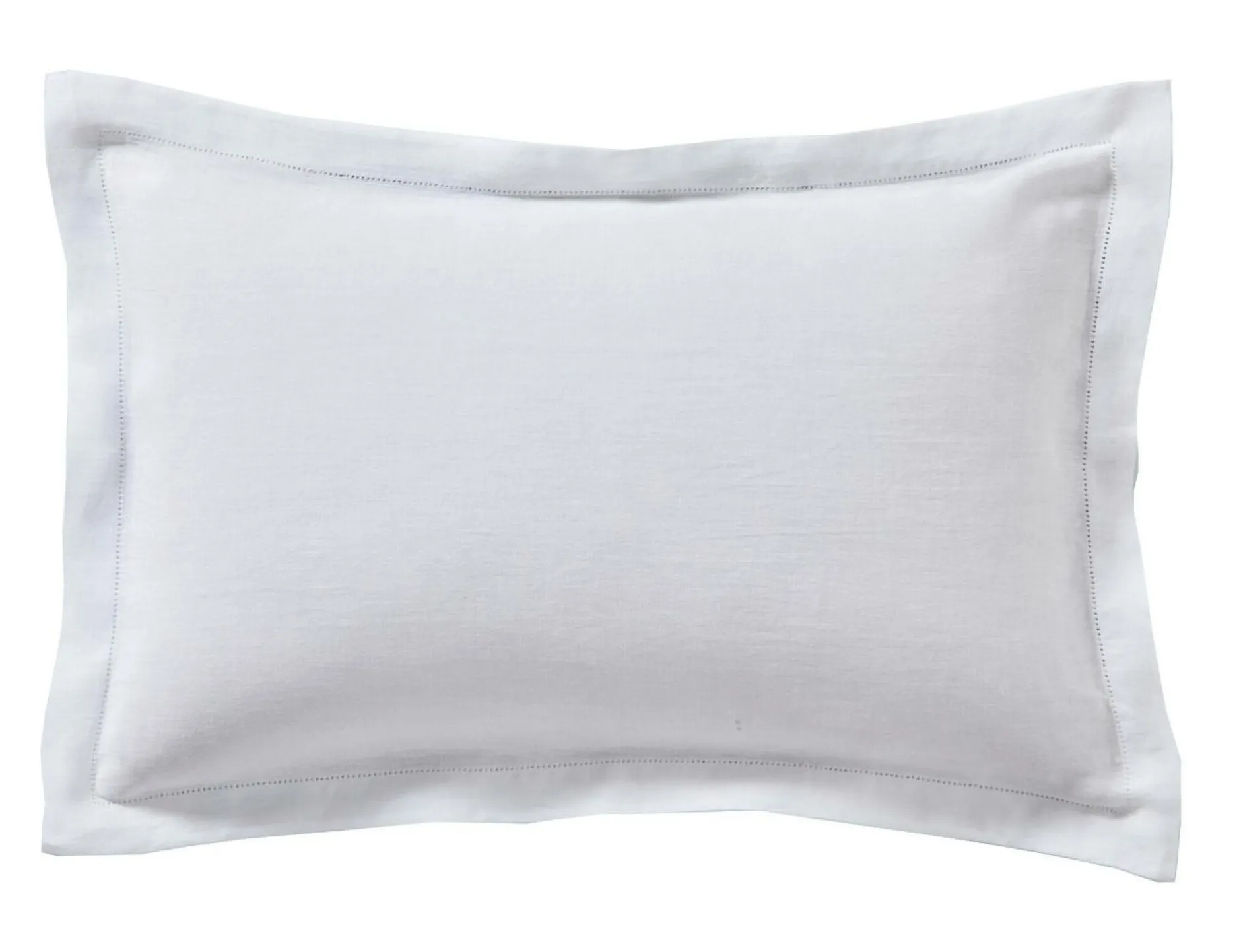 Taies D'Oreiller>Camif Taie d'oreiller volant perforé lin Suzette - - 50 x 75 cm Blanc