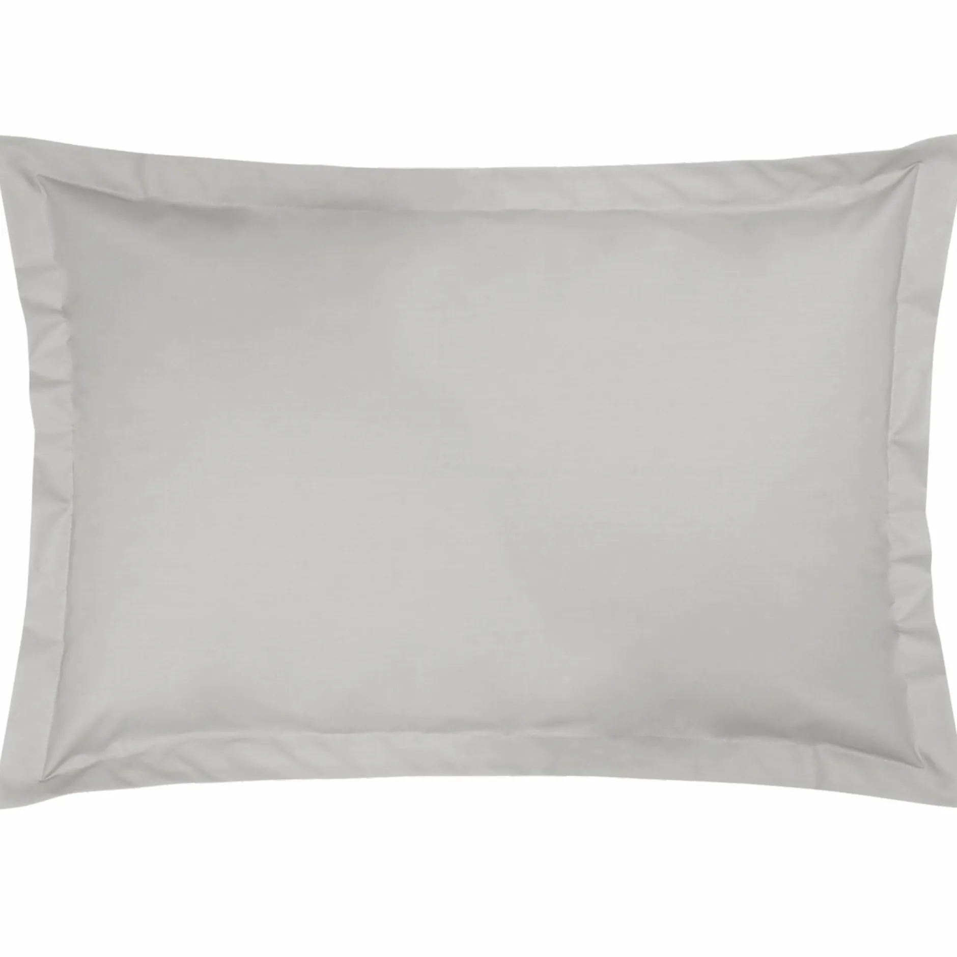Taies D'Oreiller>Camif Taie percale bio Elise - - Taie d'oreiller 50 x 75 cm Galet