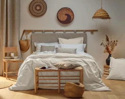 Taies D'Oreiller>Camif Taie percale bio Elise - - Taie d'oreiller 50 x 75 cm Galuchat