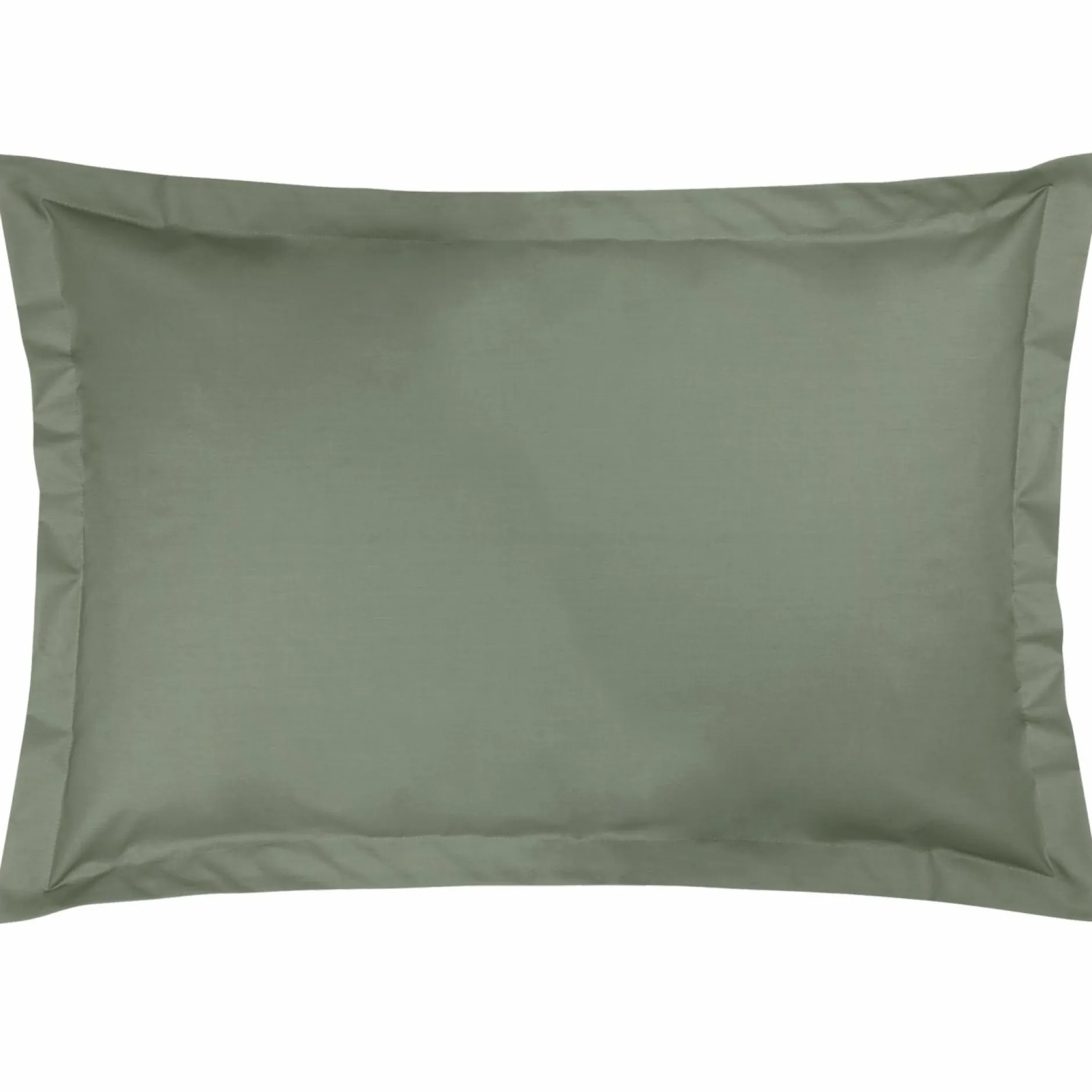 Taies D'Oreiller>Camif Taie percale bio Elise - - Taie d'oreiller 50 x 75 cm Lichen Vert