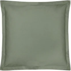 Taies D'Oreiller>Camif Taie percale bio Elise - - Taie d'oreiller 65 x 65 cm Lichen Vert