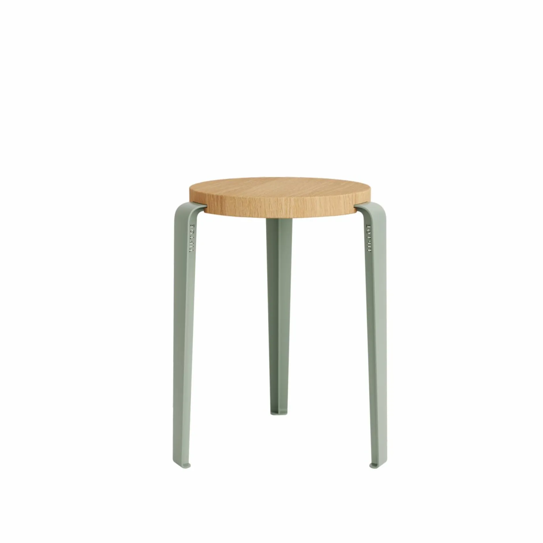 Tabourets>Camif TIPTOE Tabouret Lou chêne - Gris Eucalyptus