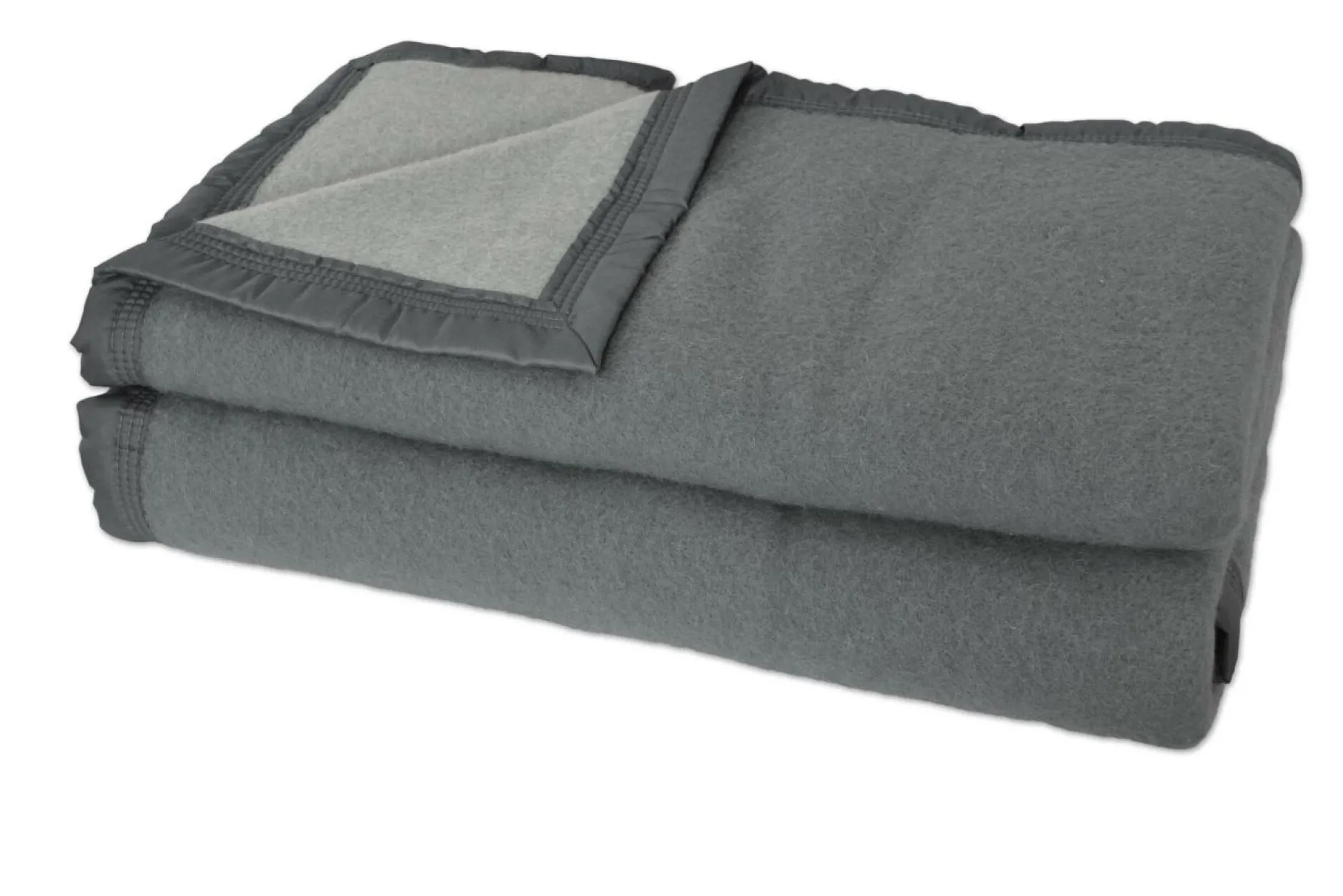 Couvertures>Camif TOISON D'OR Couverture 100% laine Woolmark 500g Volta - - 180 x 240 cm Anthracite/Souris