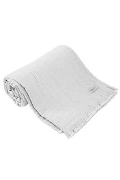 Plaids|Plaids>Camif TOISON D'OR Plaid gaze de coton Brehat - Blanc