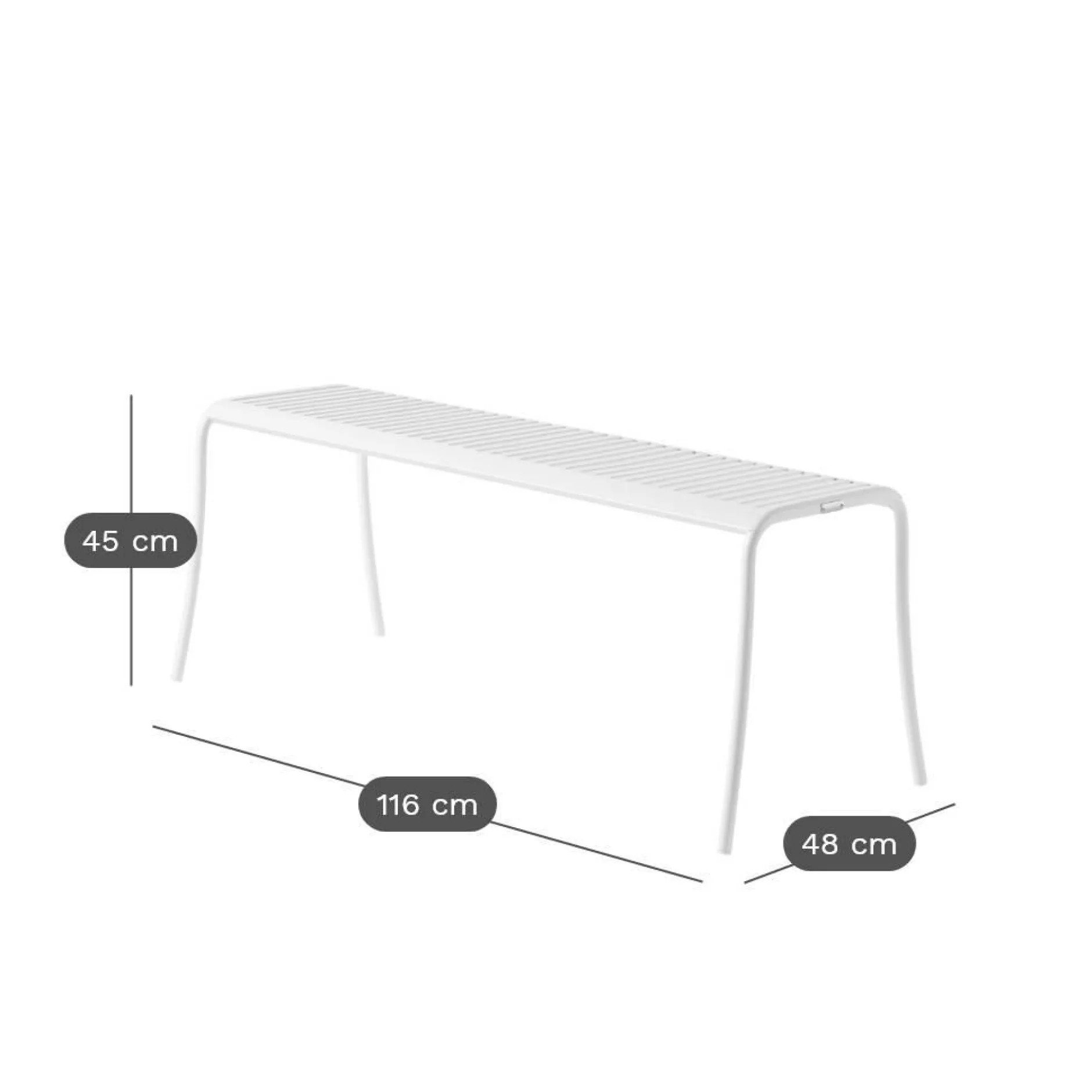 Bancs De Jardin>Camif TOLIX Banc lames Patio - Vert Mousse