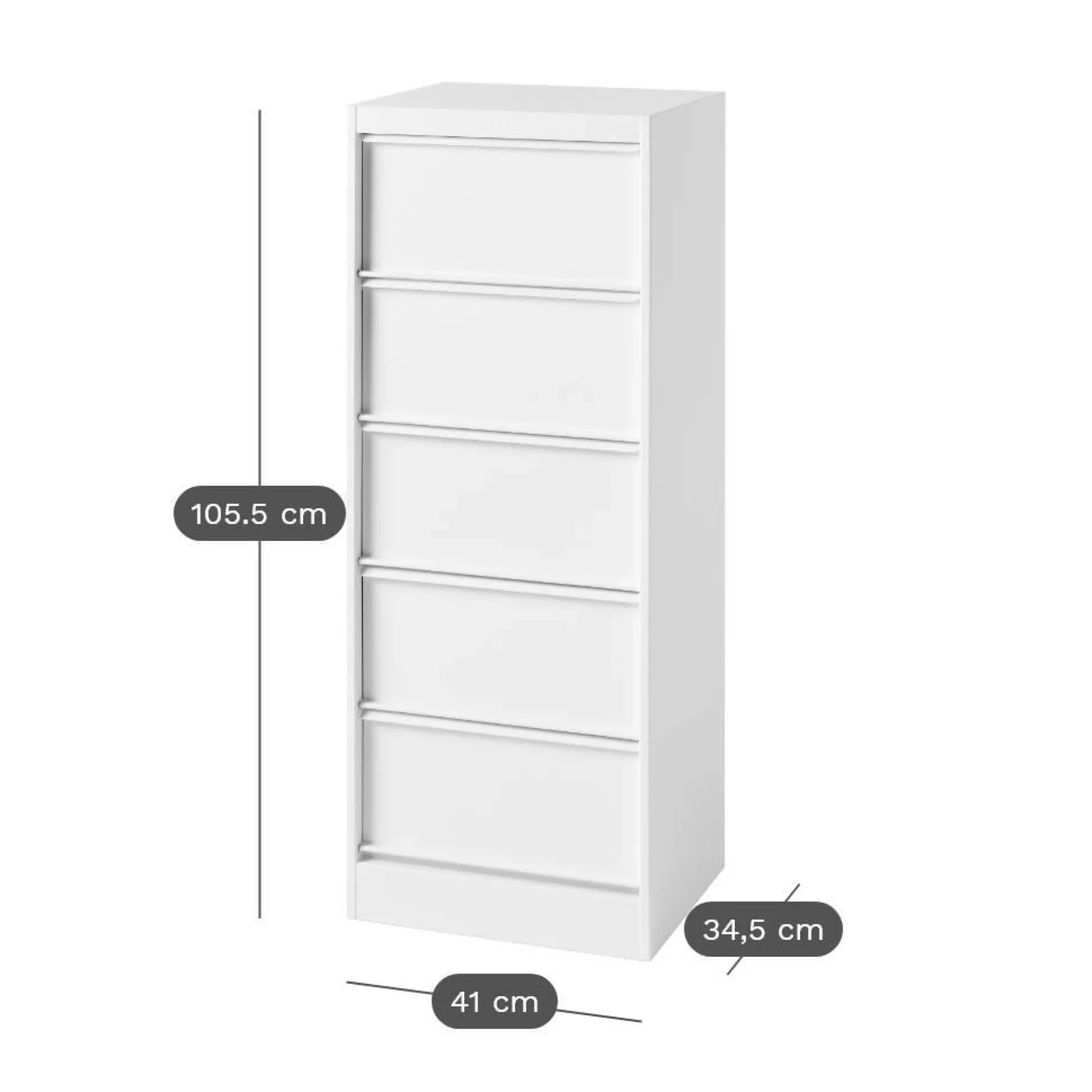 Meubles De Rangement Bureau|Meubles De Rangement Bureau>Camif TOLIX Caisson de rangement CC5 - Blanc Pur