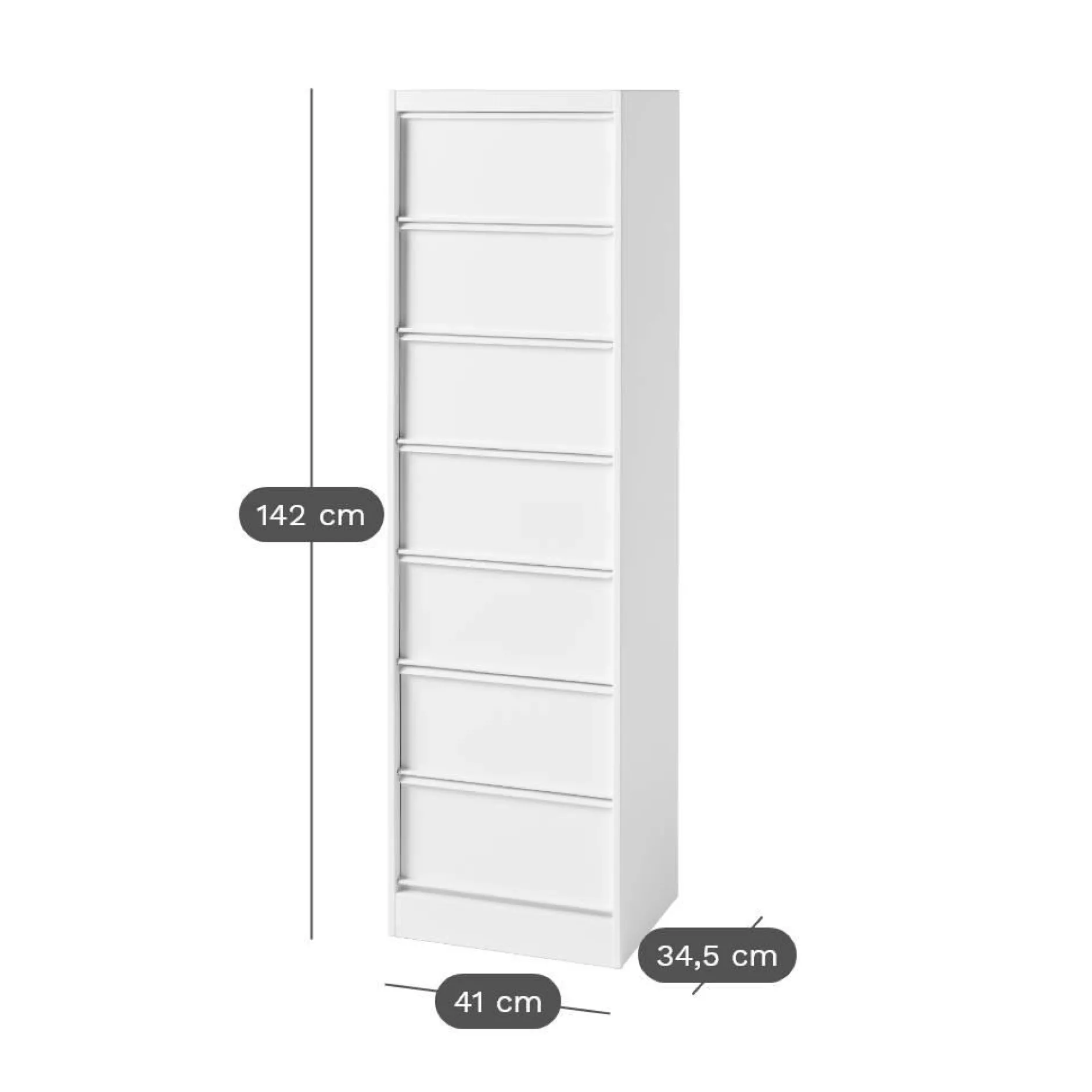 Meubles De Rangement Bureau|Meubles De Rangement Bureau>Camif TOLIX Caisson de rangement CC7 - Blanc Perlé