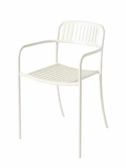 Fauteuils De Jardin>Camif TOLIX Fauteuil lames Patio - Blanc Perlé