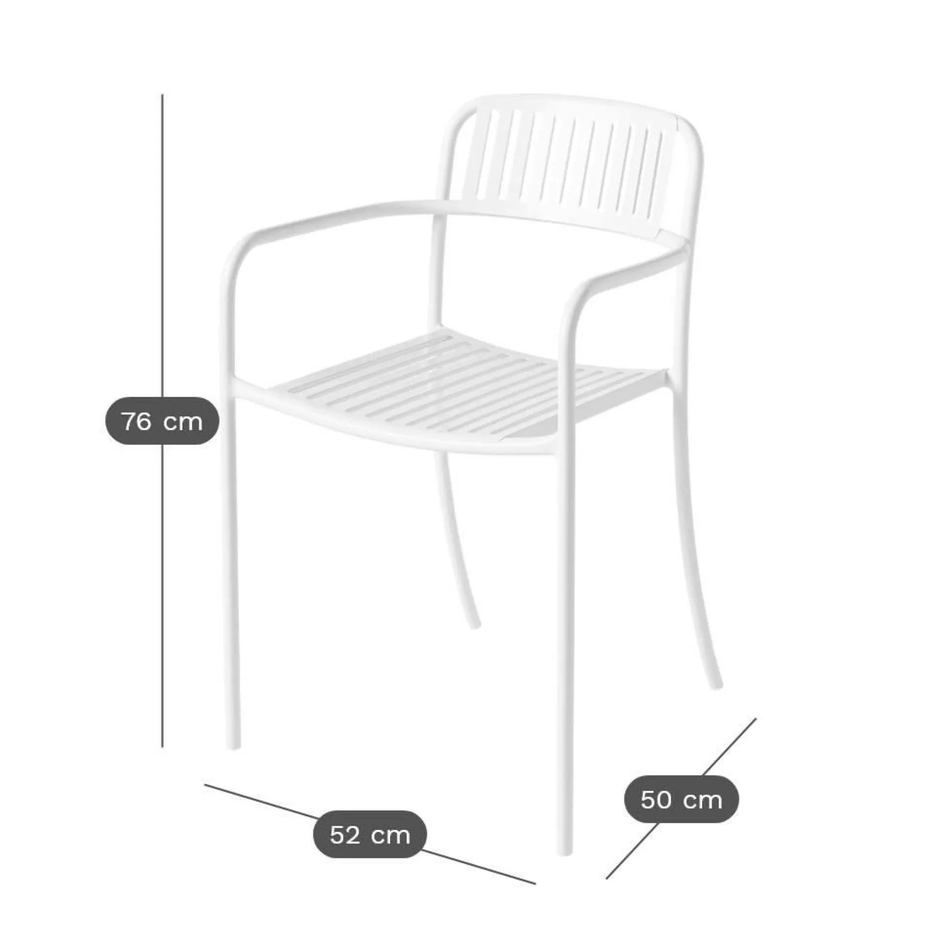 Fauteuils De Jardin>Camif TOLIX Fauteuil lames Patio - Vert Mousse