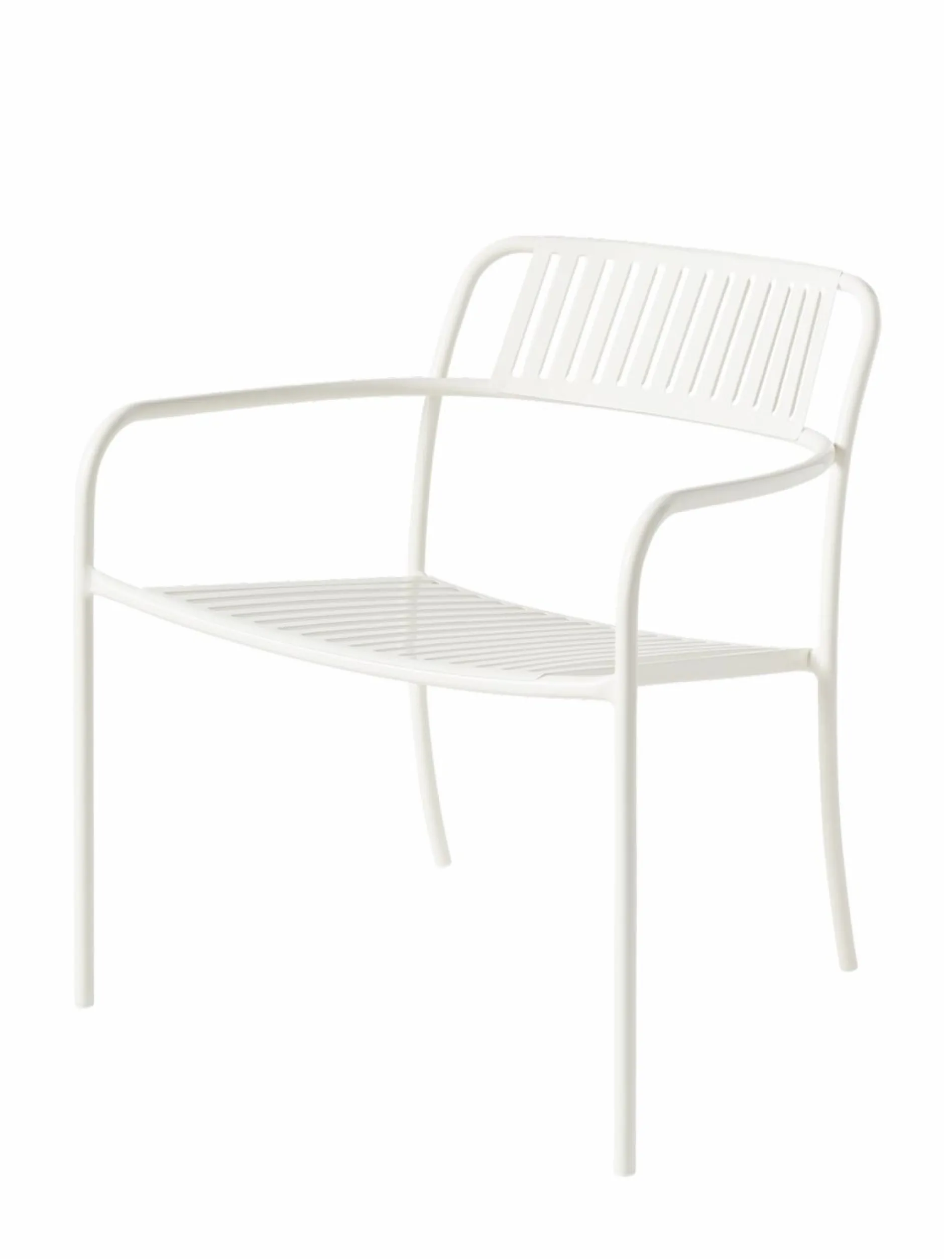 Fauteuils De Jardin>Camif TOLIX Fauteuil lounge lames Patio - Blanc Pur