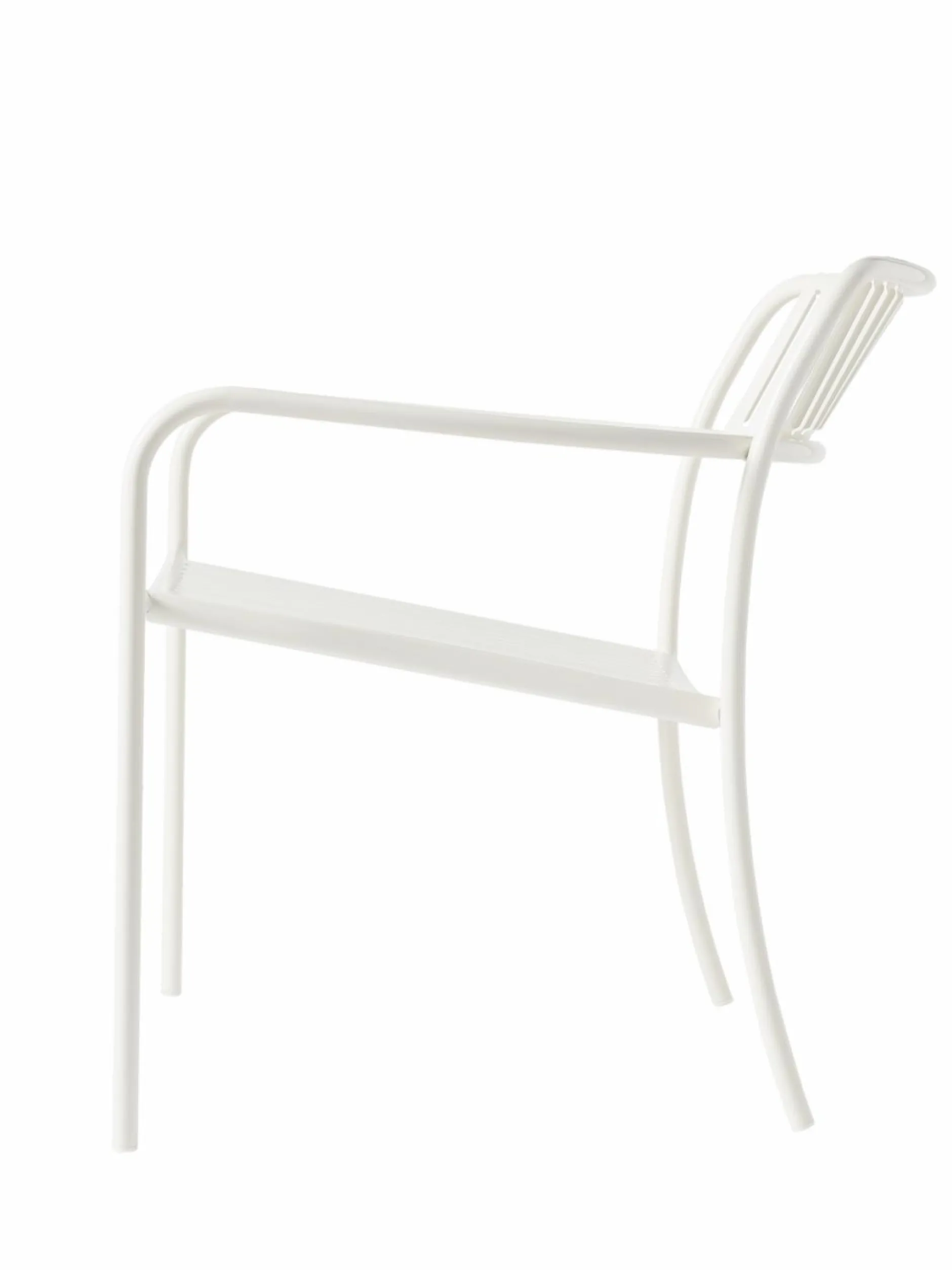 Fauteuils De Jardin>Camif TOLIX Fauteuil lounge lames Patio - Blanc Pur