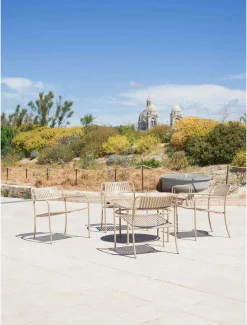 Fauteuils De Jardin>Camif TOLIX Fauteuil lounge lames Patio - Vert Jonc