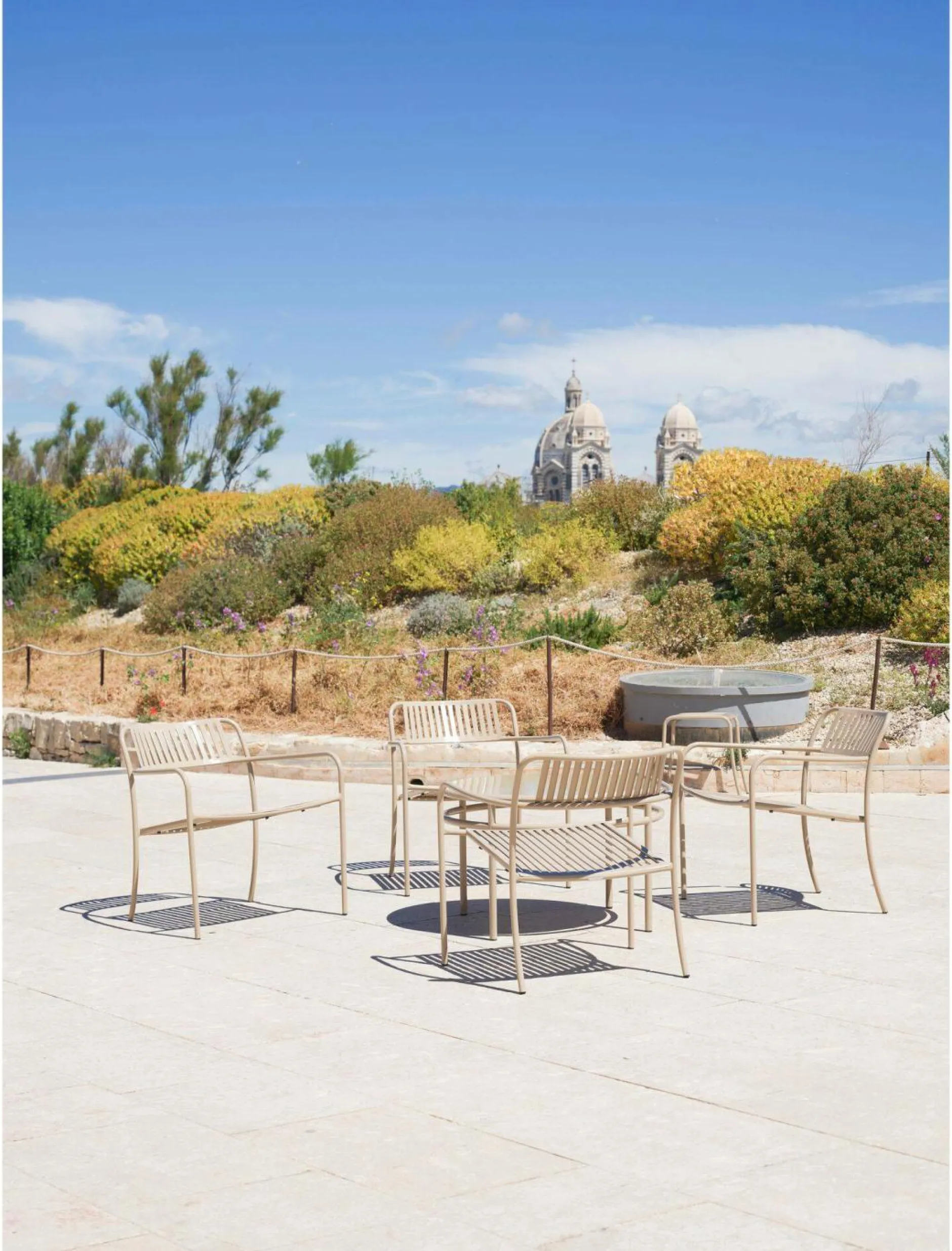 Fauteuils De Jardin>Camif TOLIX Fauteuil lounge lames Patio - Vert Jonc