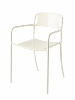 Fauteuils De Jardin>Camif TOLIX Fauteuil plein Patio - Blanc Perlé