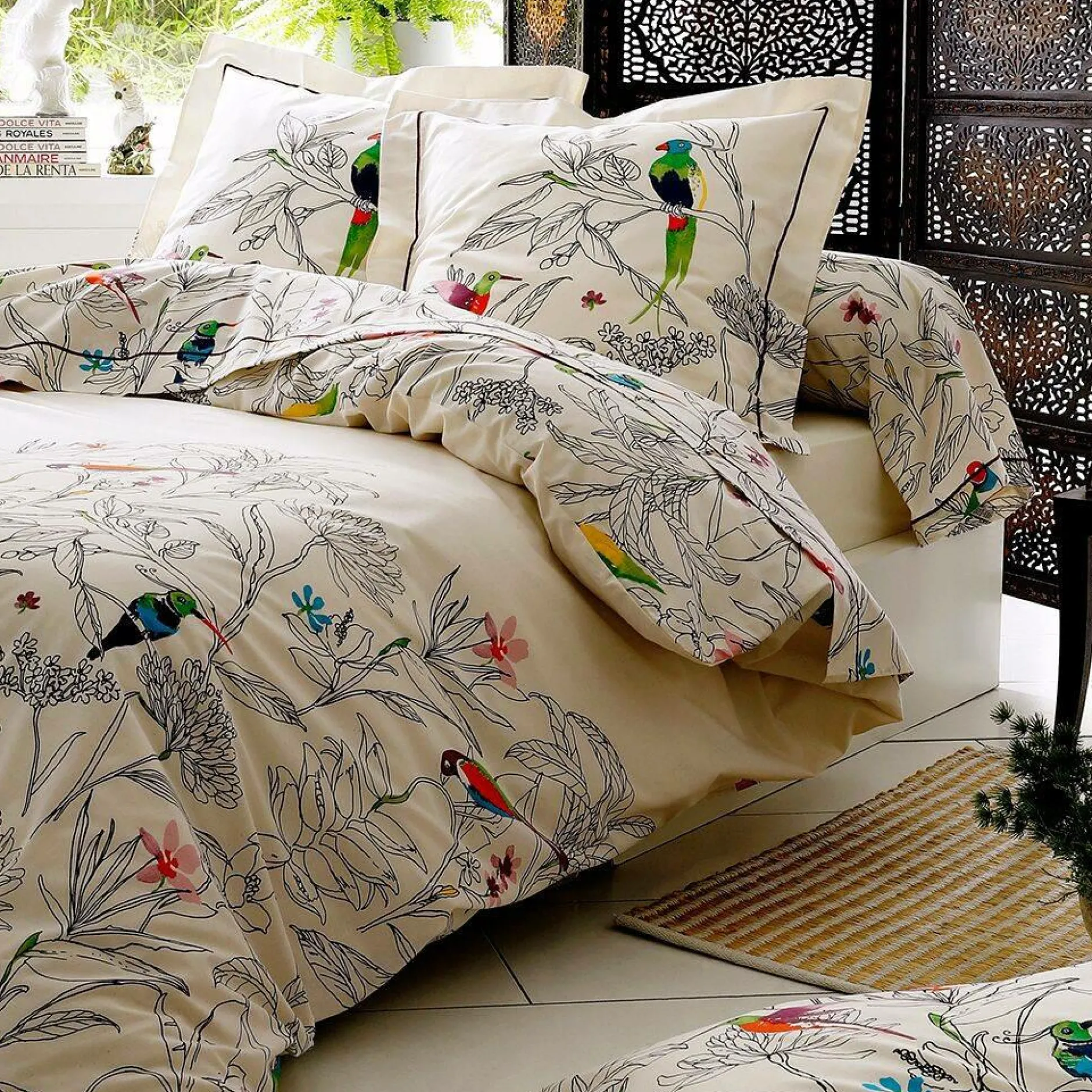 Draps Housse>Camif TRADILINGE Drap housse coton brut Amazonia - 160 x 200 cm