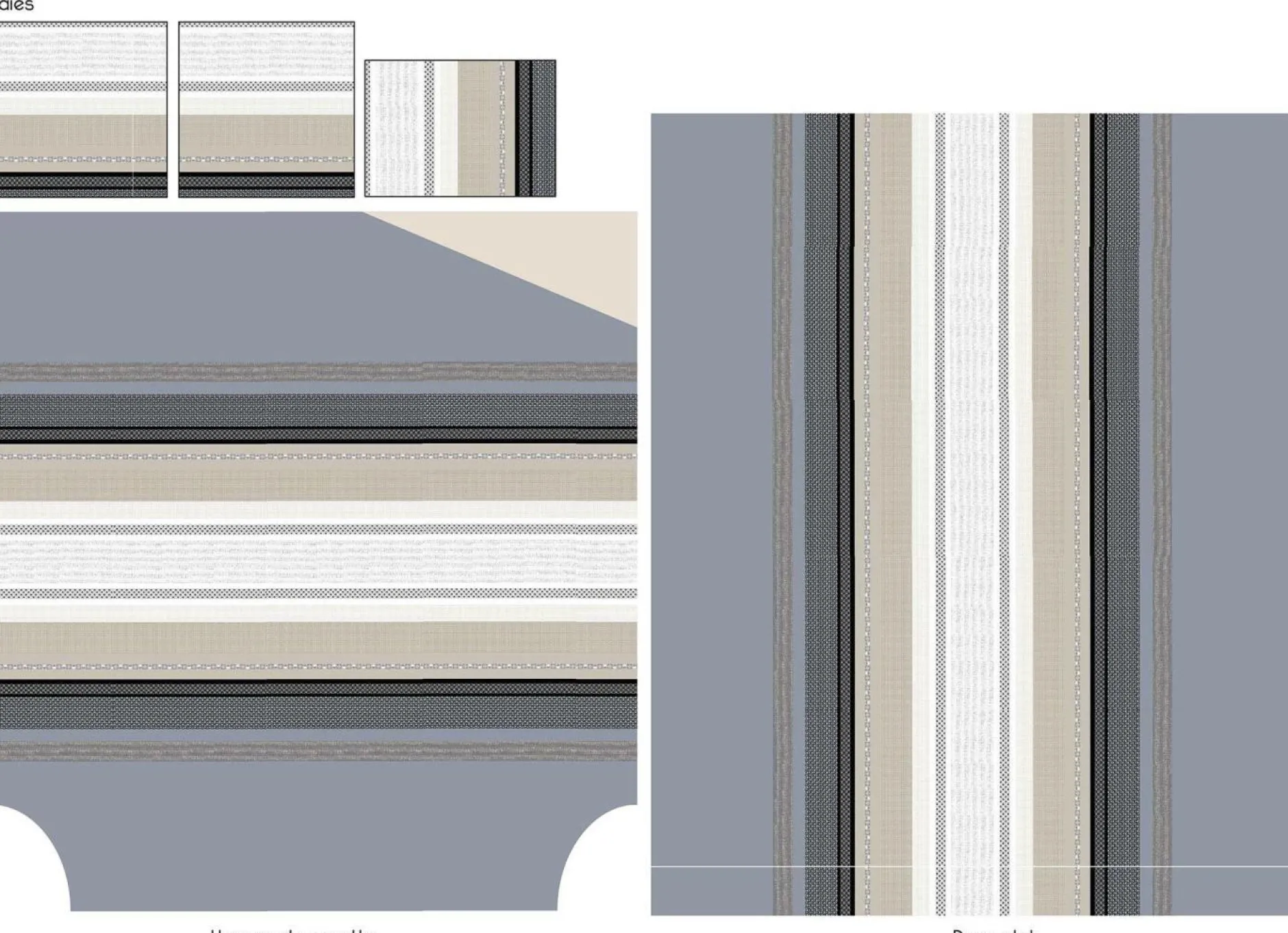 Parures De Lit>Camif TRADILINGE Parure de lit percale Marlow Acier TRADILINGE - 140 x 200 cm