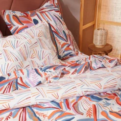 Taies D'Oreiller>Camif TRADILINGE Taie oreiller coton Perroquet Salsa - 50 x 70 cm