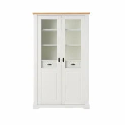 Meubles Vitrines>Camif Vaisselier blanc et bois Apolline