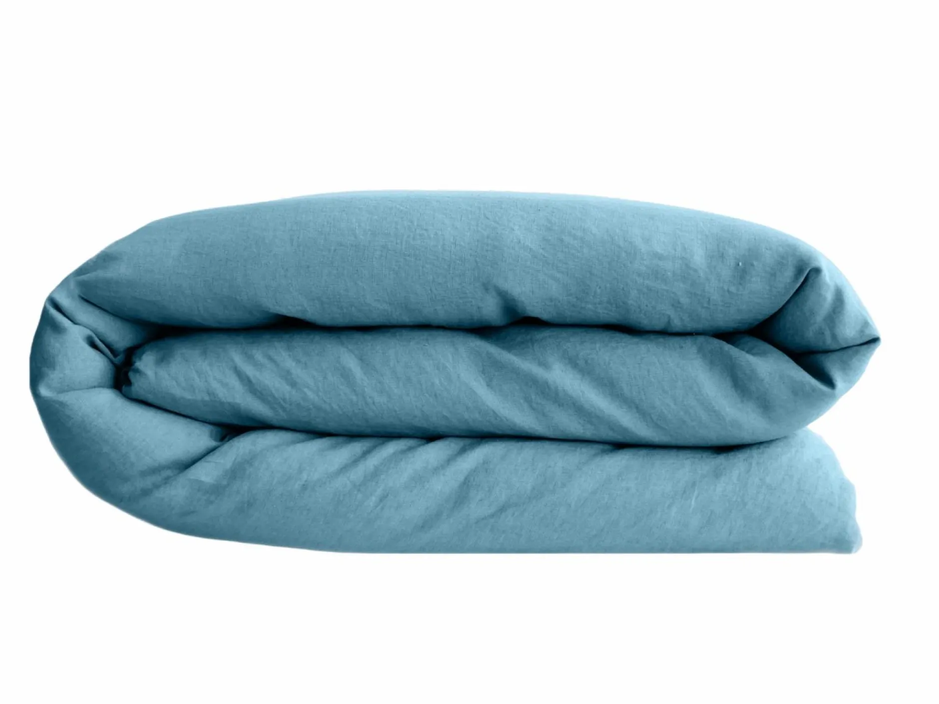 Housses De Couette>Camif VENT DU SUD Housse de couette lin lavé Salomé - - 240 x 220 cm Bleu Topaze