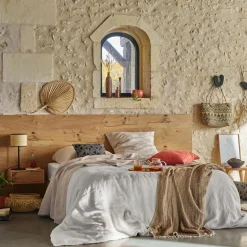 Taies D'Oreiller>Camif VENT DU SUD Taie d'oreiller lin lavé Salomé - - Taie d'oreiller 50 x 70 cm Blanc