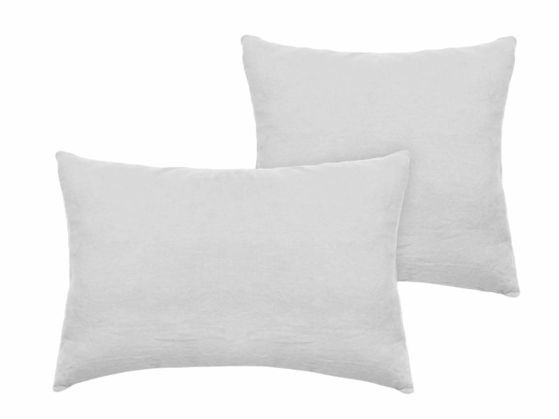 Taies D'Oreiller>Camif VENT DU SUD Taie d'oreiller lin lavé Salomé - - Taie d'oreiller 63 x 63 cm Blanc