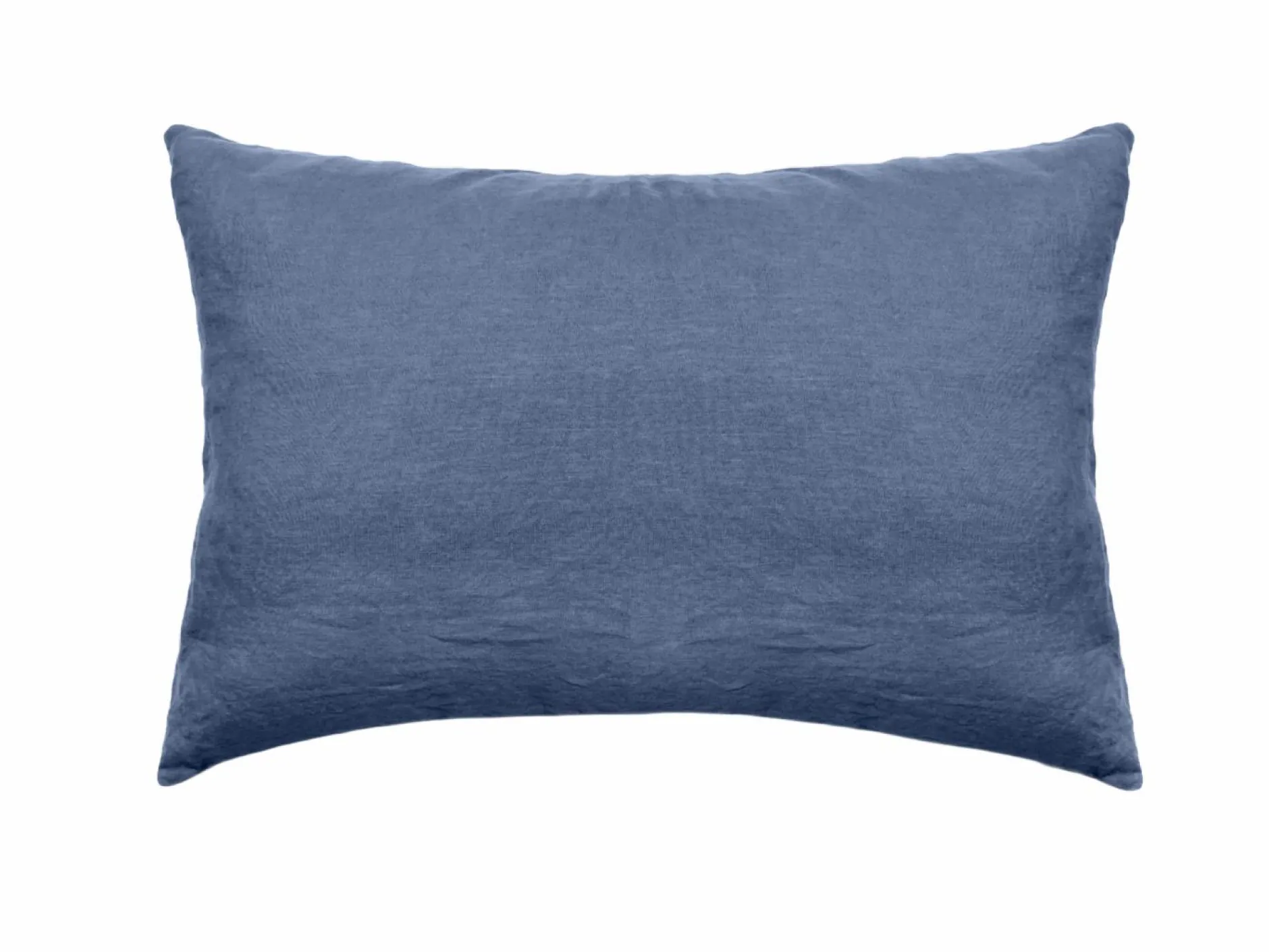 Taies D'Oreiller>Camif VENT DU SUD Taie d'oreiller lin lavé Salomé - - Taie d'oreiller 50 x 70 cm Bleu Indigo