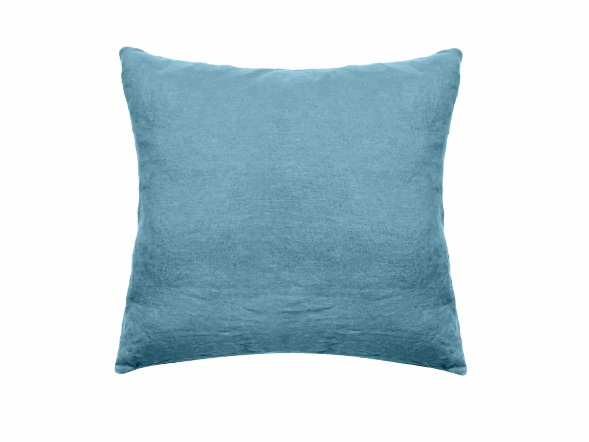 Taies D'Oreiller>Camif VENT DU SUD Taie d'oreiller lin lavé Salomé - - Taie d'oreiller 63 x 63 cm Bleu Topaze